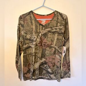 NWT Mossy Oak Camo Break Up Infinity Longsleeve Short Top L